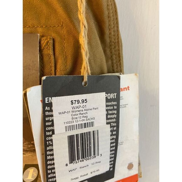 New mountain khaki alpine pants Jackson hole Wyoming duck pants 12 regular ranc - Picture 6 of 8